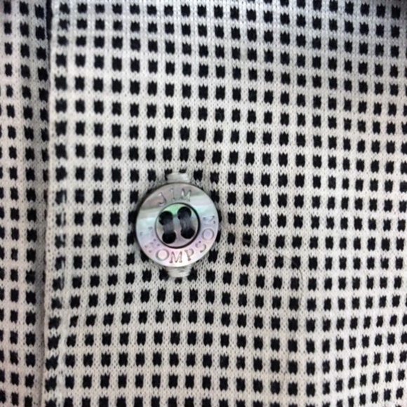 JIM Thompson Long Sleeve Polo Shirt Mercerized Cotton L XL Classic - Picture 5 of 8